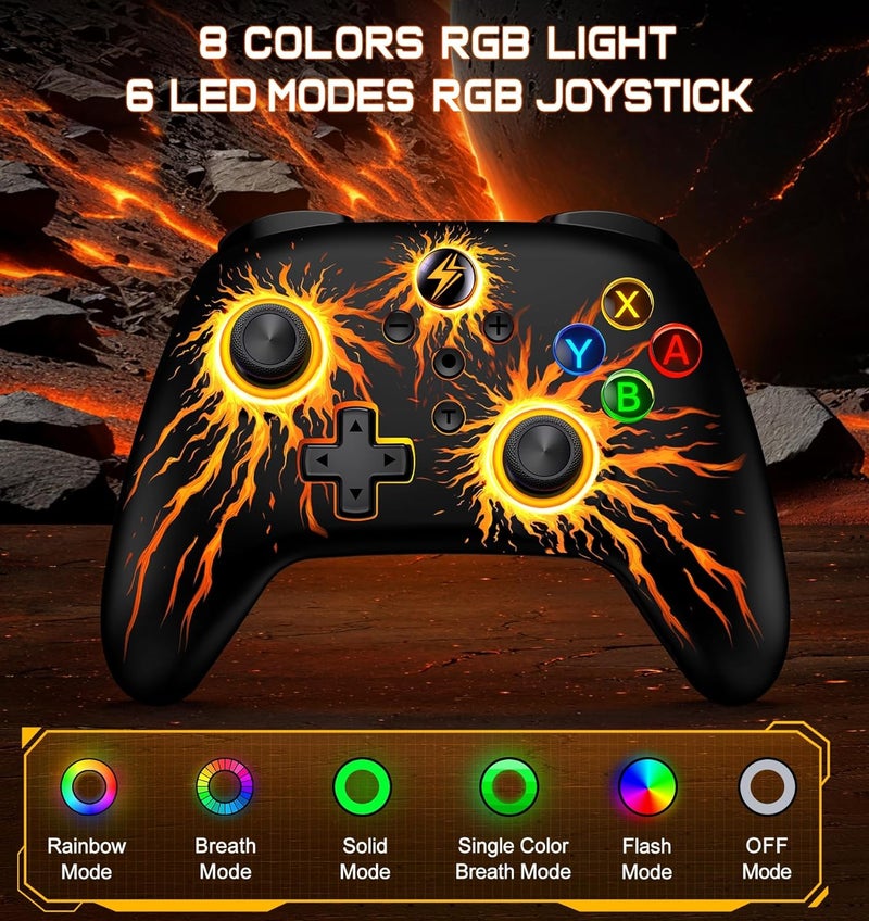 Svetaecho Wireless Switch 2 Controller for Nintendo Switch Controller/Lite/OLED, LED Wired PC Game Joysticks-Wireless iOS/Android Remote, Nintendo Game Accessories Interactive Gaming Figures - Image 3
